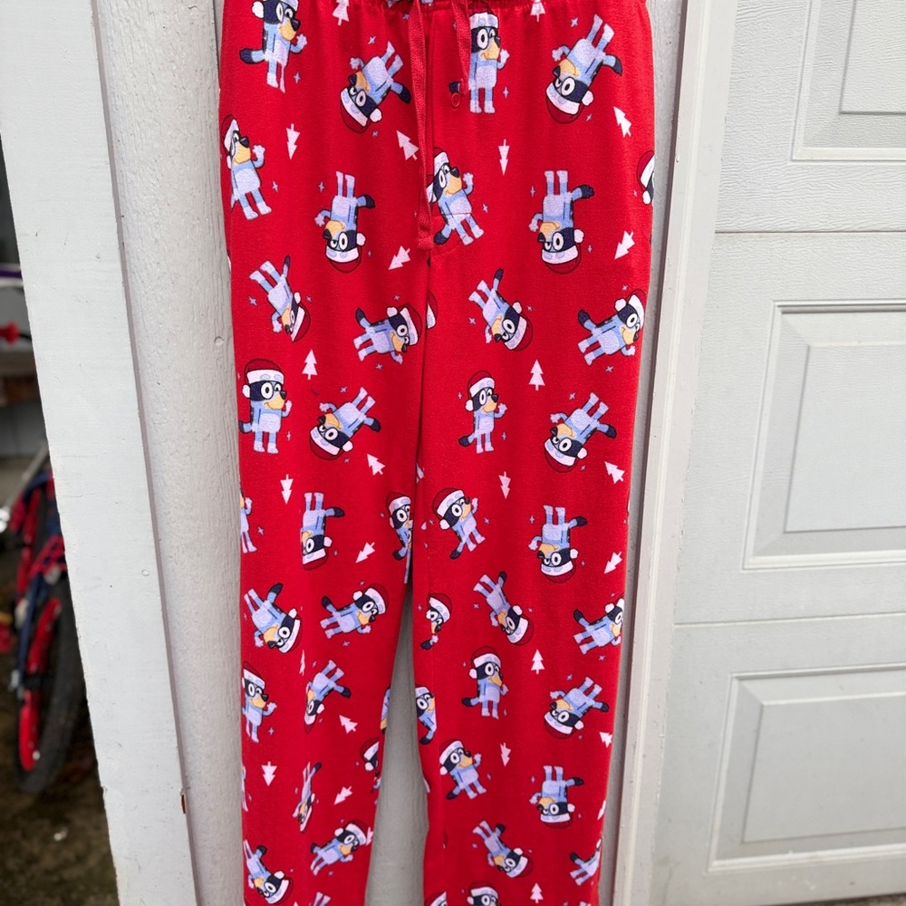 Bluey Christmas Red Cartoon Character pajama pants size xxl‎